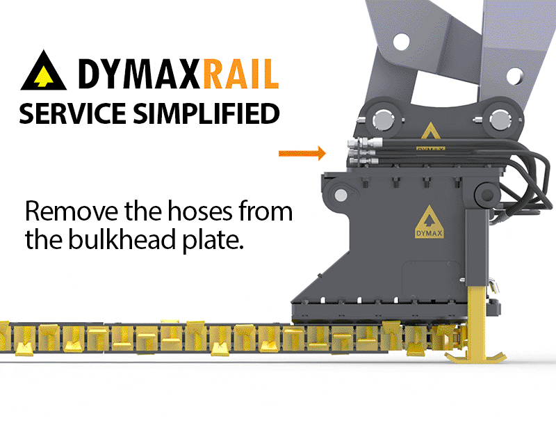 Easy Drive Motor Access – Ballast Blaster Service Access – Ballast Blaster ServiceRemovable top adapter on DymaxRail Ballast Blaster undercutter providing quick access to drive motor for servicing