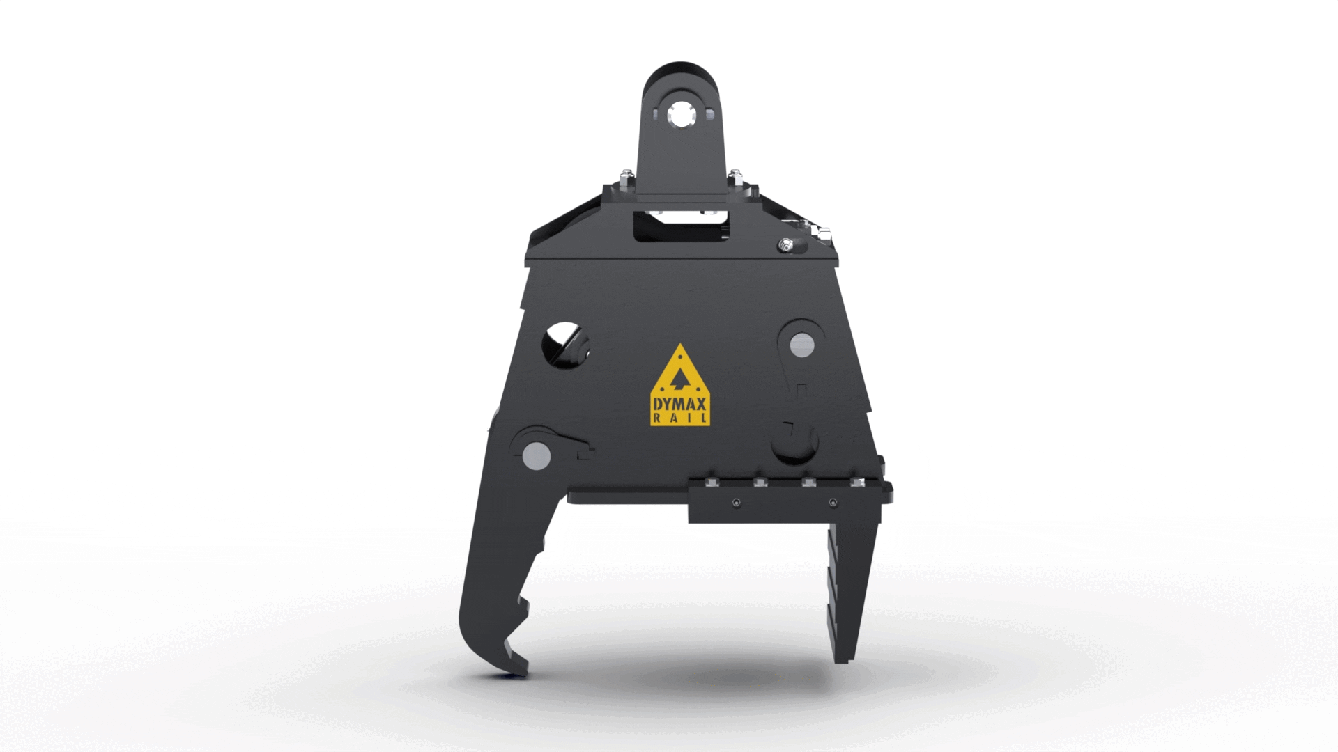 Railway Tie Crane Grapple – Rail Tie Handling Dymax Railway Tie Crane Grapple for placing and stacking railway ties, rotating view