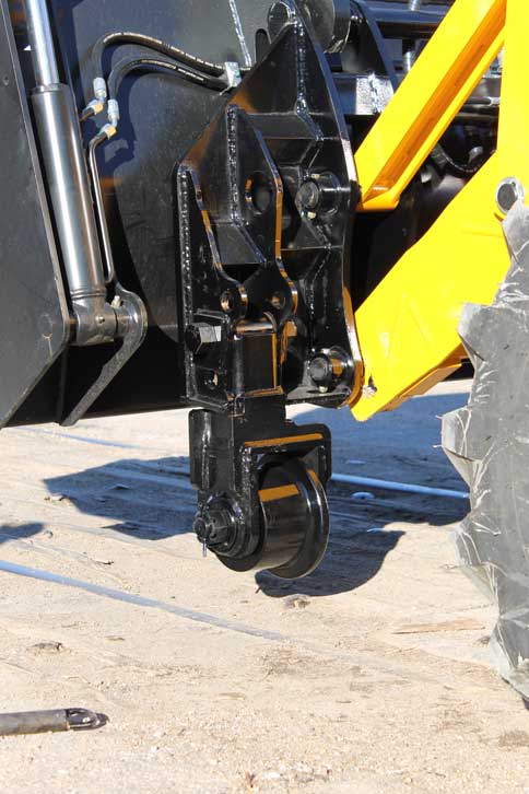 Optional coupler welded rail wheel kit for the Dymax Rail Rider hi-rail guide system