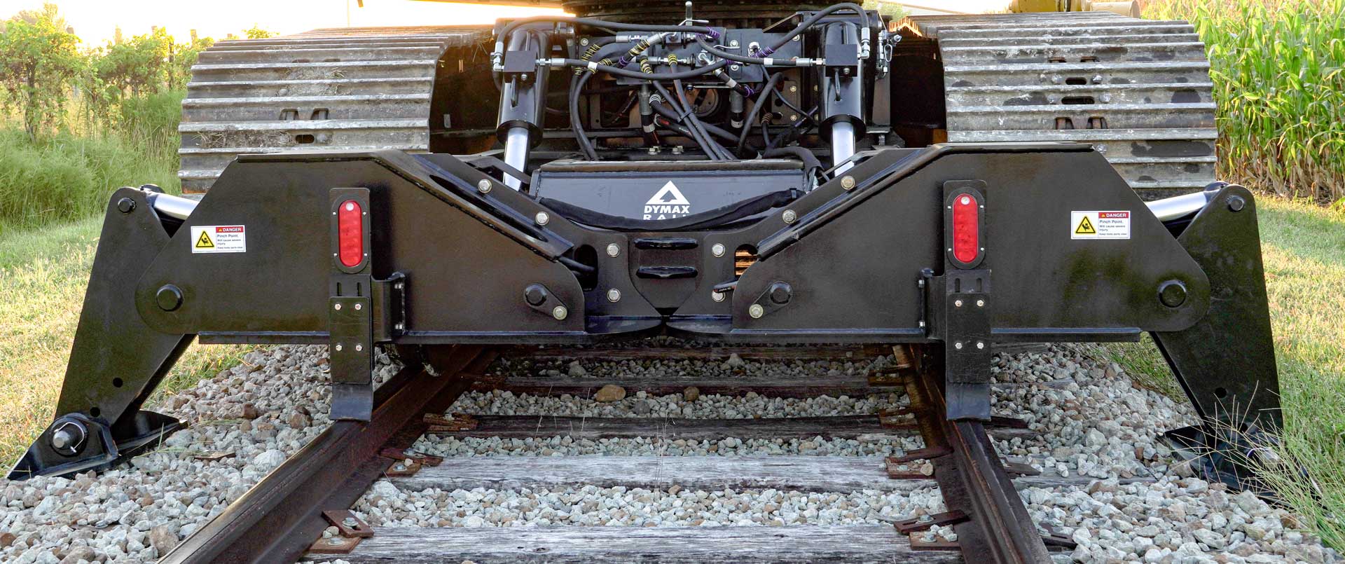 Outrigger stabilizer option on the Rail Rider X2 for extra working stability on rail